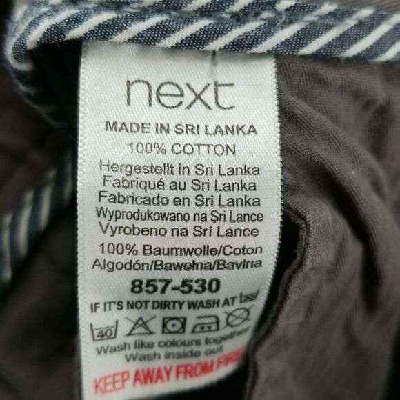 Next Pants Womens Grey 32 Button Closure Straight Leg Mid Rise 100% Cotton - Picture 13 of 13